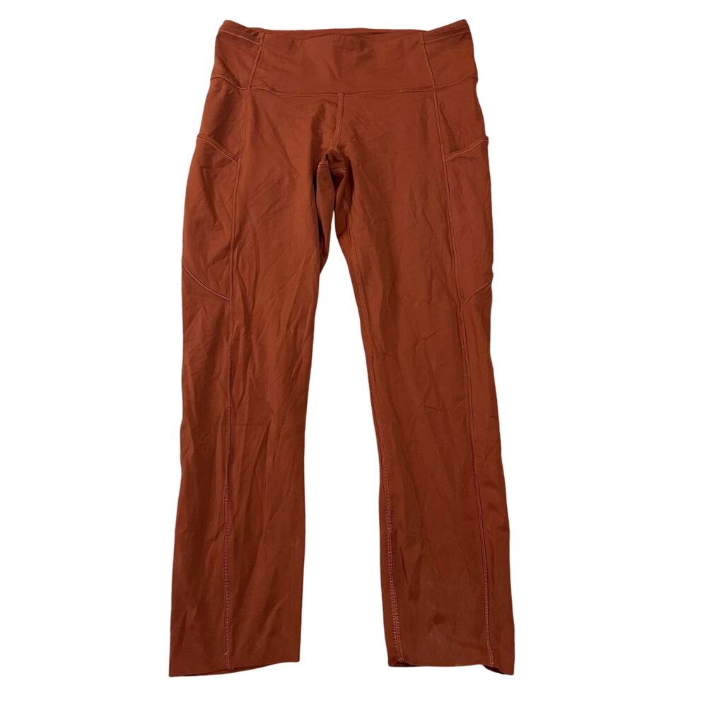 LULULEMON Women's Fast and Free High-Rise Crop 23" Size 8 In Dark Terracotta